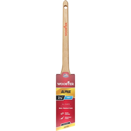 Wooster 1-1/2" Thin Angle Sash Firm, Micro Tip Bristle, Paint Brush, Wood Handle 4230-1 1/2